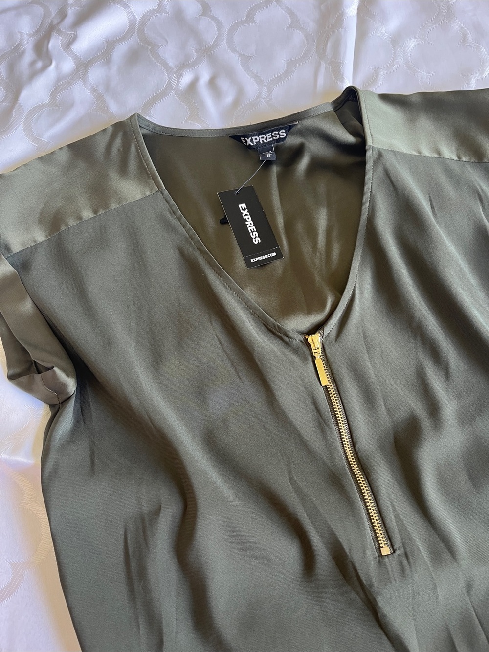 Express Olive green top